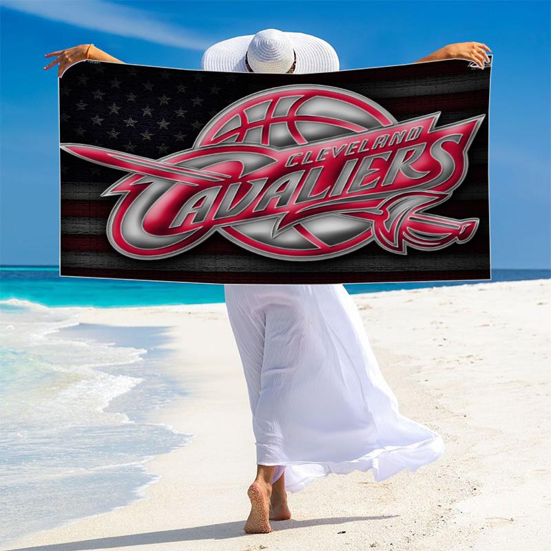 Cleveland Cavaliers Logo Print Beach Towel, Large Soft Quick Dry Towel for Beach Camping Swimming