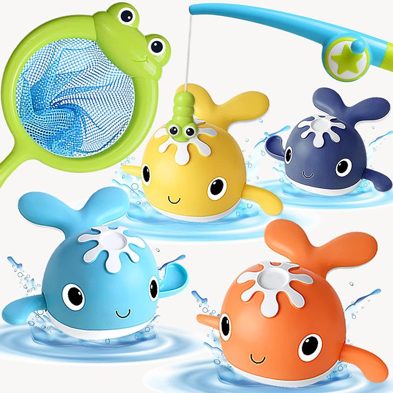 Water Spray Bath Toys Summer Fishing Toys Play Water Fishing Bath Kids Set Baby Cute Animals Bath Toy Swimming Water Toys Gifts