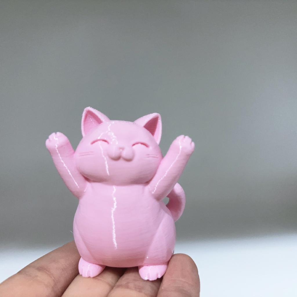Super Cute Pink Chubby Cat Statue Ornament, Lucky Cat Statue, Perfect Gift for Cat Lovers, Car Ornament, Home Decoration