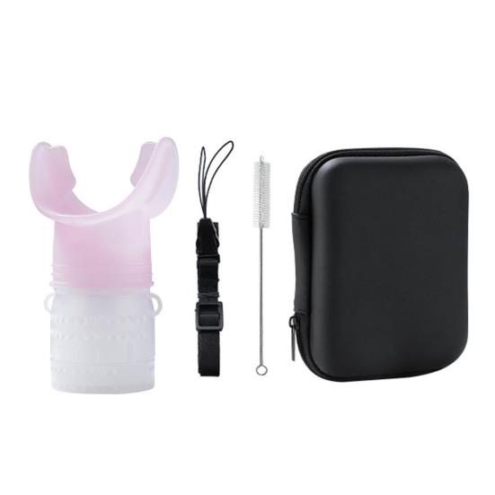 Portable Breathing Trainer with Lanyard Adjustable Resistance Men Women Oral Muscles