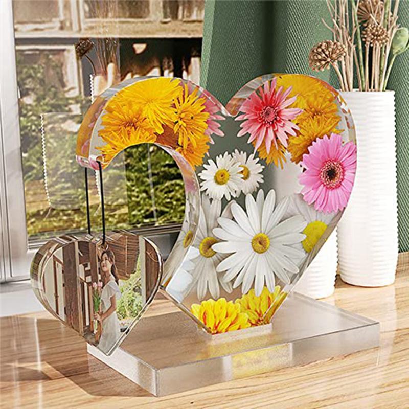 Practical-1Set Heart Picture Frames Silicone Molds Silicone Molds Silica Gel For DIY Home Decoration