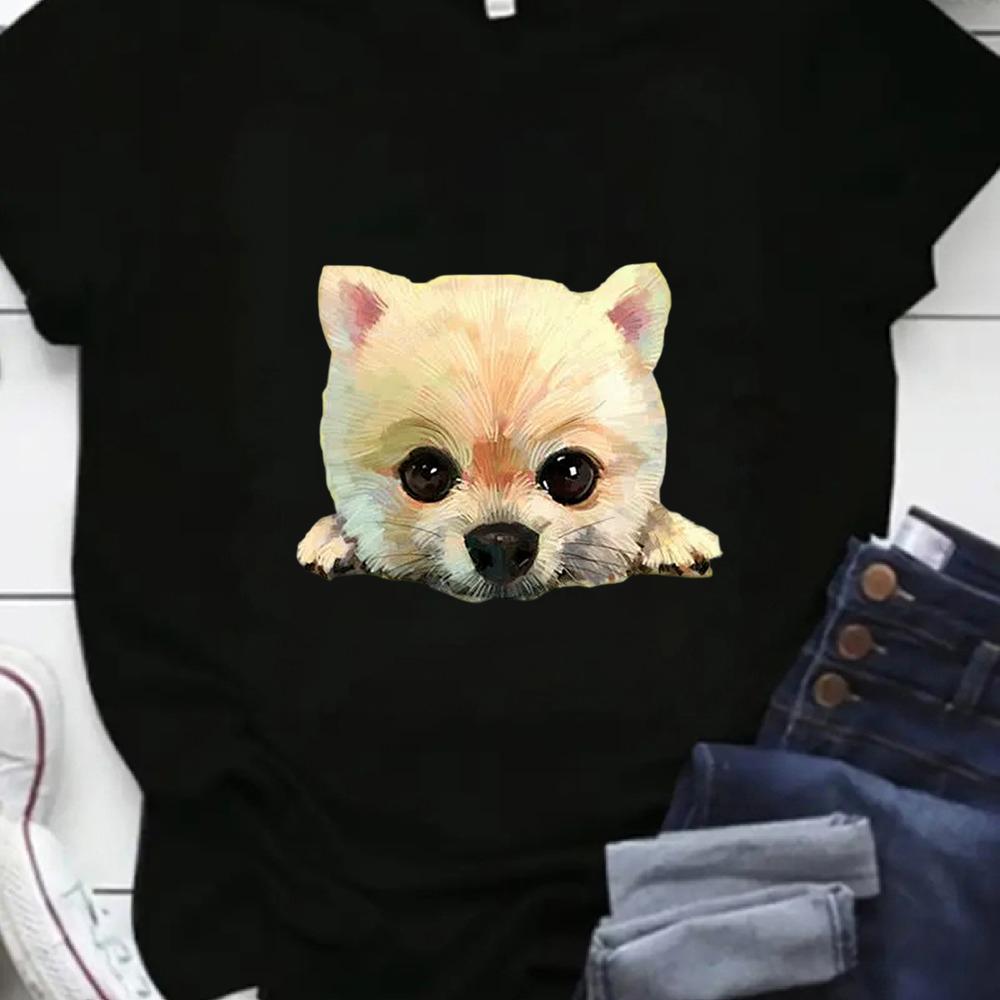 Cute Golden Retriever Puppy TShirt Kawaii Dog Print Casual Short Sleeve Tee for Unisex Dog Lover Pet Owner Gift Y2k Top