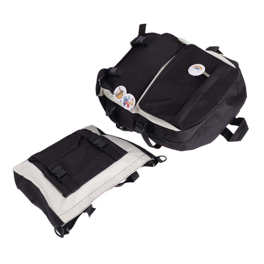 Students Canvas Backpack Set Canvas Multifunctional Storage Casual Zipper Pocket Backpacks Set