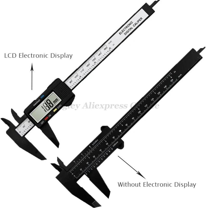 Plastic Vernier Caliper Digital Display Caliper Mini Text Play Caliper Vernier Ruler 100 150mm for Watch Repair Measuring Tools
