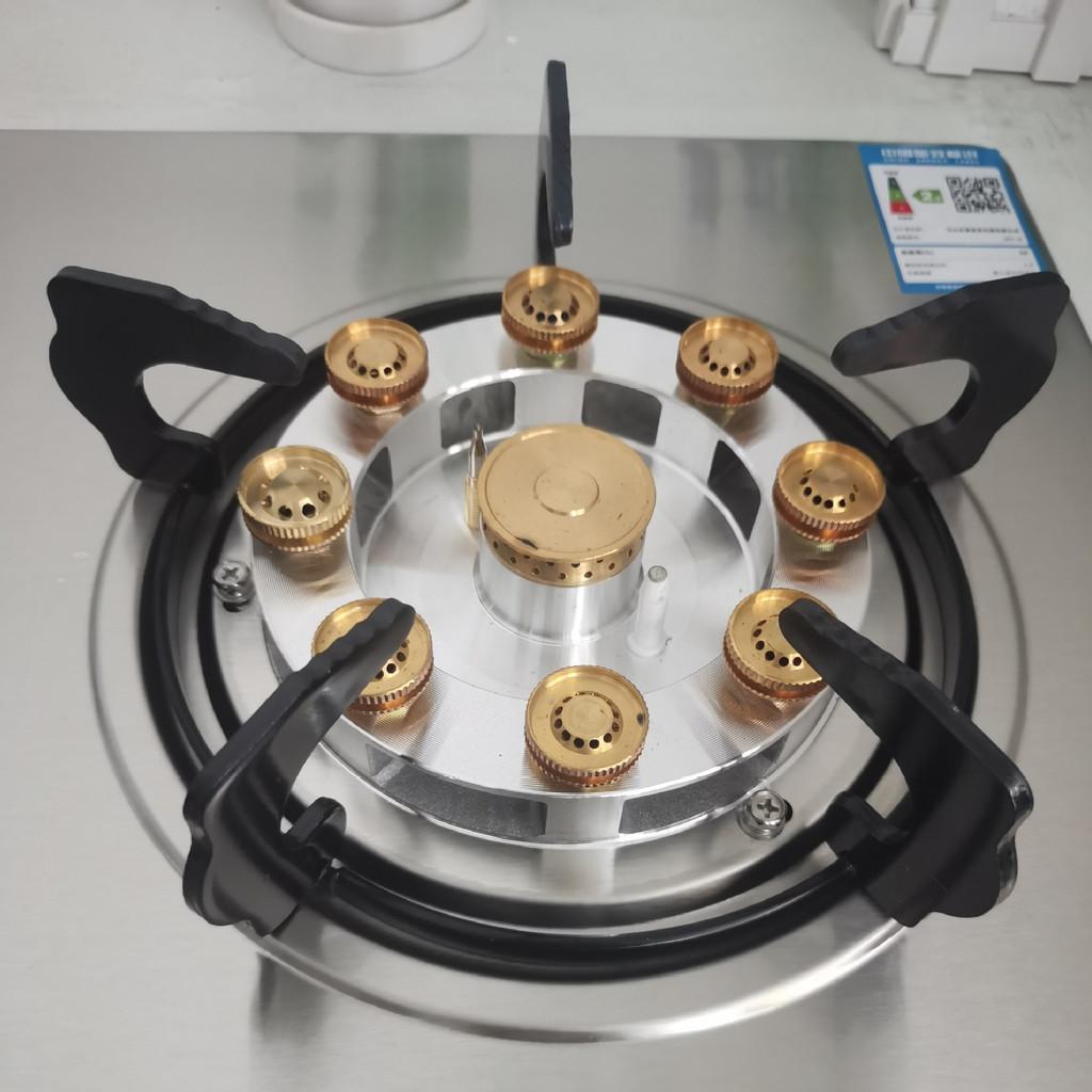 Kitchen Cooking High Fire Stove Stainless Steel Panel Embedded Gas Stove New Household Dual Stove Gas Cooker