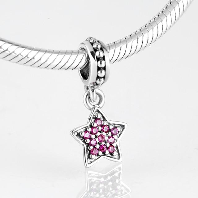 925 Sterling Silver Bead Openwork Sweet Hearts Crown Charms Beads Fit Jiuhao Bracelets Bangles Diy Womens Jewelry