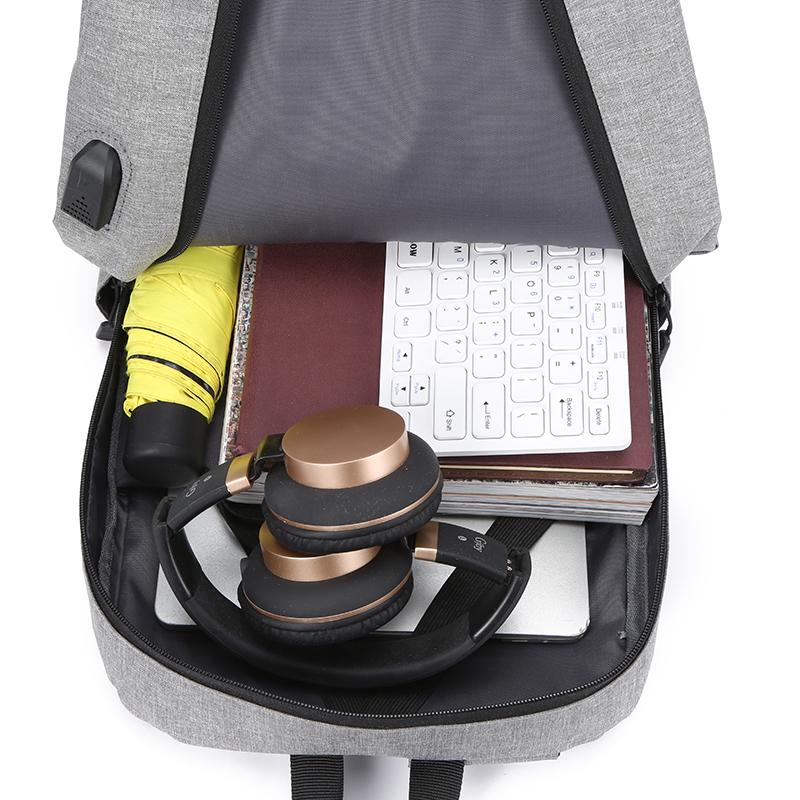 Business Laptop Backpack, Lightweight Fabric Travel Bag, Polyester Lining, Stitching Details, Suitable for School, Work, Travel