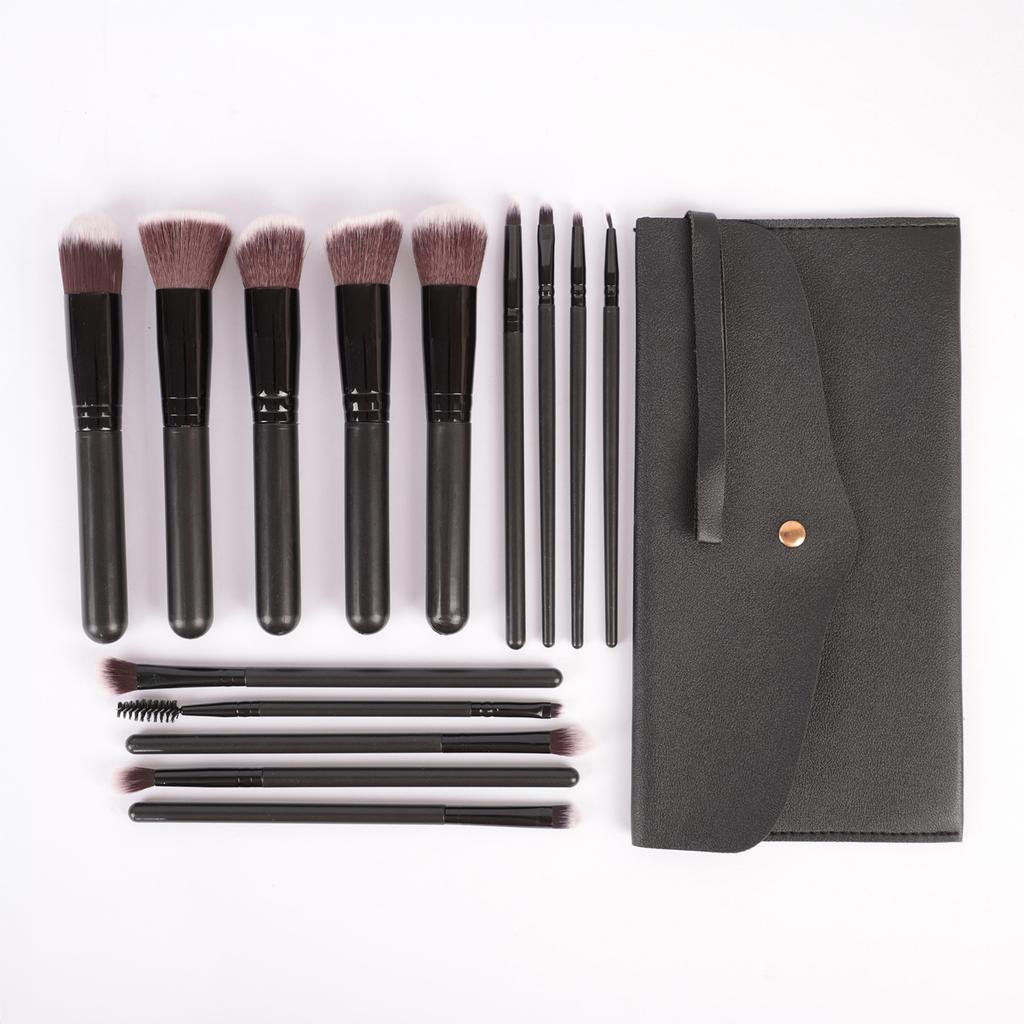 Σετ 14 Πινέλων Μακιγιάζ Πινέλο Πούδρας Πινέλα με Μαλακές Τρίχες Σετ Πινέλων Ομορφιάς Μακιγιάζ