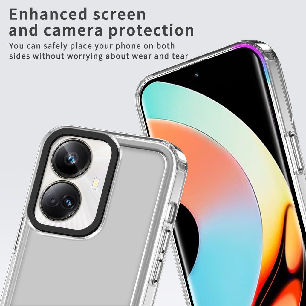 For Realme 10 Pro+ 5G Case Shock Absorbing PC+TPU Clear Protective Cover
