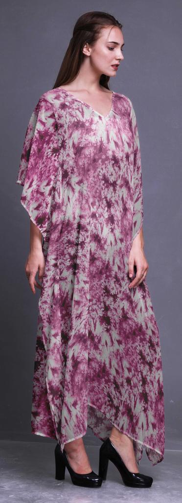 Bimba Tie-Dye Ladies Kaftan Holiday Loungewear Maxi Dress Beach