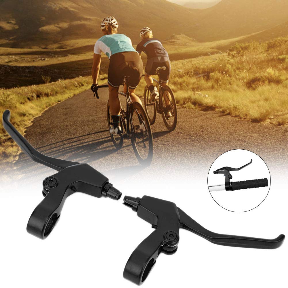 1 Pair of Mountain Bike Brake Levers, Folding Mountain Bike Extension Brake Levers, Long Handle Brake Levers (Black)