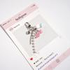 Cherry Bow Beaded Heart Bag Charm Keychain