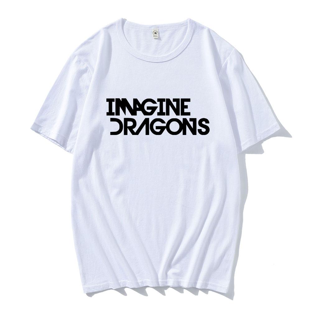 Imagine-Dragons Loom World Tour T-shirt Letter Graphic Printing Tee-shirt Streetwear Hip Hop Men Women Cotton Tshirts Harajuku