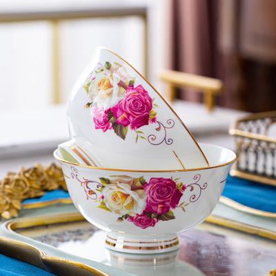 Jingdezhen Kostní porcelán Miska na nudle – 6palcová žáruvzdorná porcelánová miska na nožce