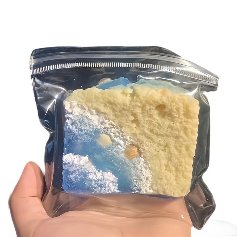 

Squishy Square Toast Wave Shell Fidget Toy Soft and Stress-relieving Sponge Toy for Kids Gift Anti Stress Release Hand Relax Toy синий