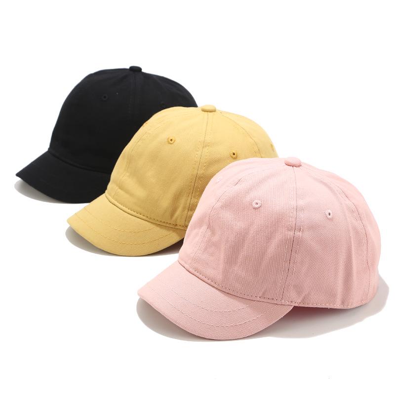 Unisex Short-Brim Baseball Cap: Soft-Top Equestrian Sun Hat with Duckbill Brim, Korean Style