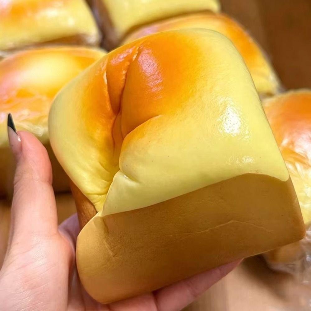 Cartoon Squishy Toast Bread Hand Relax Slow Rebound Toy Creative Sensory Fidget Ball Birthday Gift