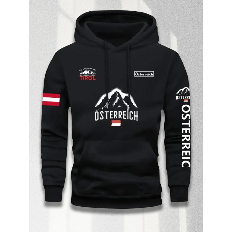 Herren Kapuzenpullover mit Aufdruck Stilvoll Lockerer Schnitt Geeignet für den Alltag und Sport Lässige Kapuzenjacke Urlaubsgeschenk