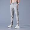 Men's Summer Quick-Dry Slim Fit Ice Silk Pants - Korean Style Straight Leg