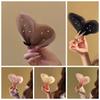 Sweet Butterfly Petals Hair Claw Korean Style Women Hairgrips Rhinestone Mesh Shark Clip  Daily