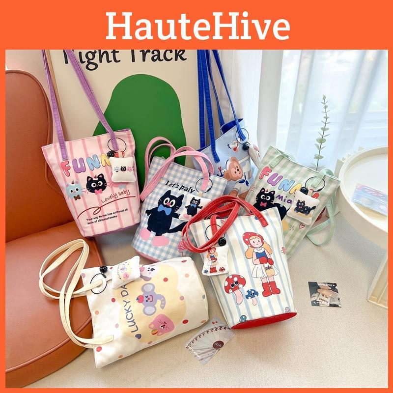 Duffy Cartoon Cat Animal Printed Children Shoulder Bag For Daily Outings