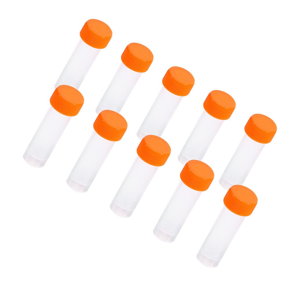 10pcs 5ml Plastic Frozen Test Tubes Vial Screw Seal Cap Pack Container with Silicone Gasket