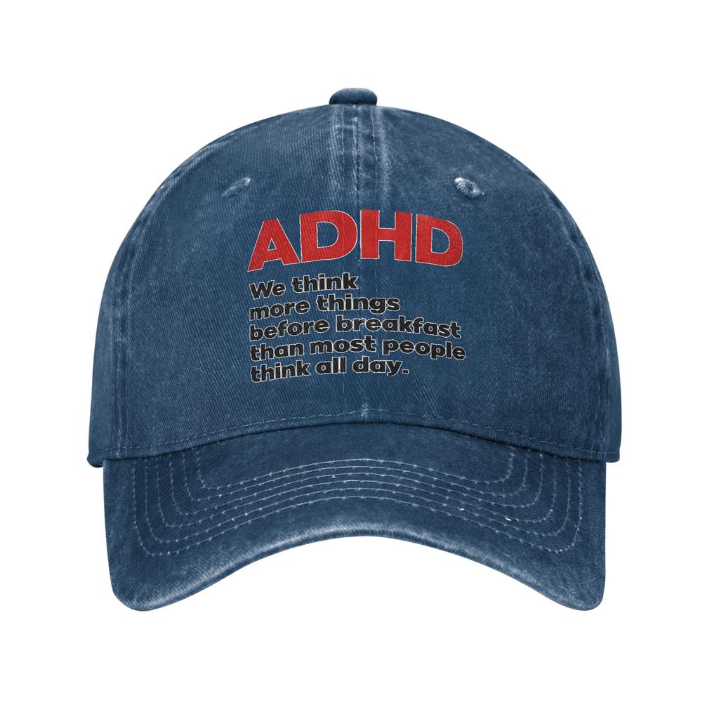Summer ADHD Awareness  Baseball Cap Sun  Wholesale Design Washed Trucker Hat Unisex Adult y2k Cute Running Hippie Baseball Caps