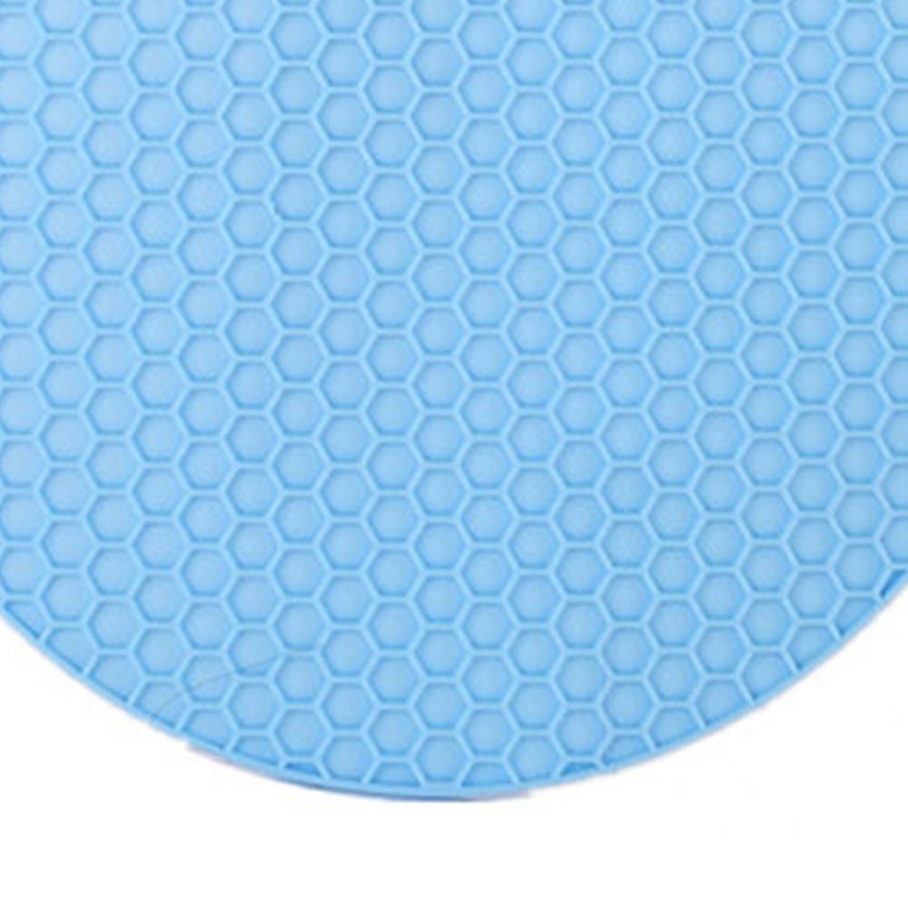 5Pcs Silicone Heat Insulation Mat Round Honeycomb Heat Resistant Coaster Thermal Insulation
