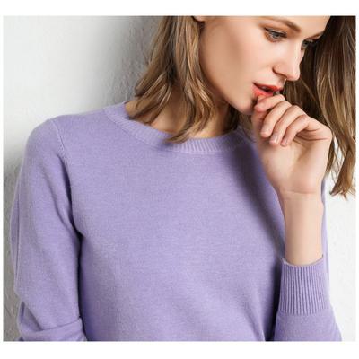 Autumn and Winter New Round Neck Sweater Women, Loose Inner Bottoming Shirt, All-match Fashion Sweater Women Elegant