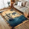 Vintage Nautical Chart Print Carpet for Bedroom Living Room Bedside Sofa Floor Mat Modern Home Decor Area Rug Large Size