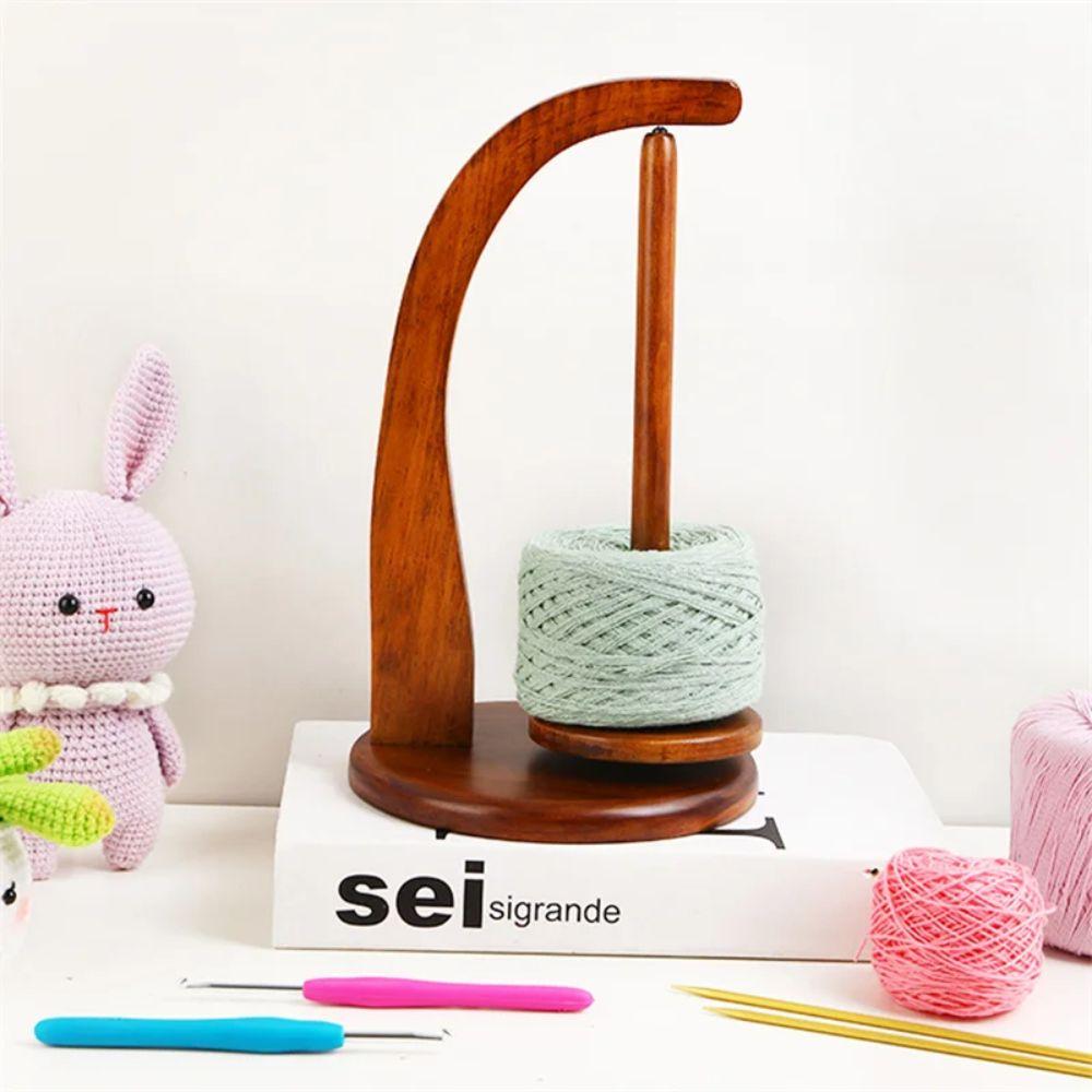 Spinning Thread Spool Wool Ball Yarn Stand Knitting Tool Wooden Yarn Holder  Crochet