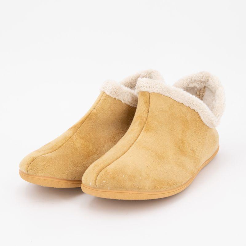 Women's BONADONA Camel Leprechaun Slippers with Fur Lining