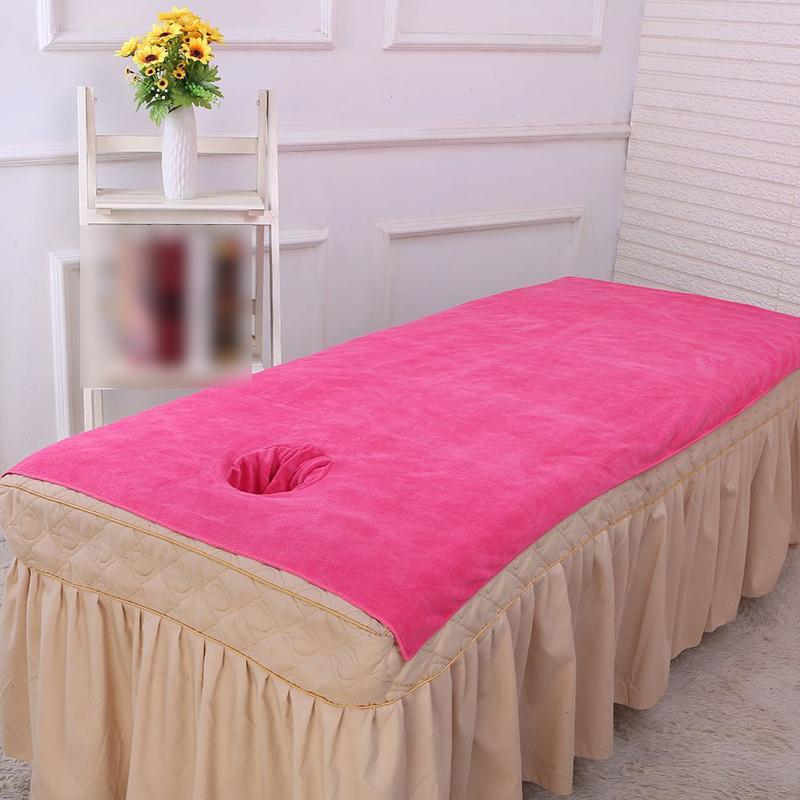 Superfine Fiber Soft Beauty Salon Bed Towel With Hole SPA Massage Bed Table Cover Massage Physiotherapy Thicken Bath Towel