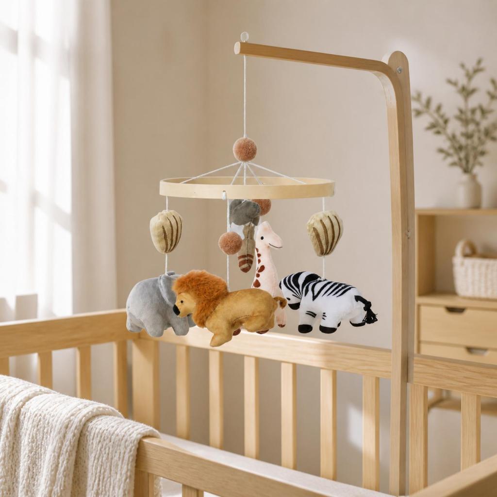 Textile Baby Crib Mobile Nursery Accessory Lightweight for Infants, Newborns