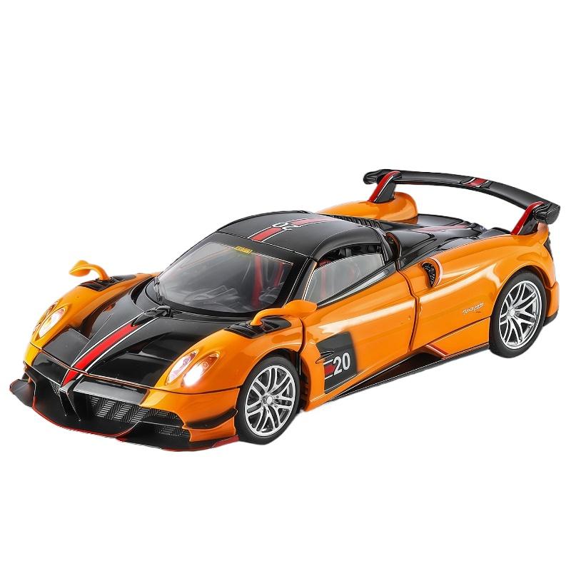 Simulation 1/32 Pagani Huayra BC Alloy Car Model with Light and Sound Collection Miniature Voiture Toy Vehicle Gift Children Boy