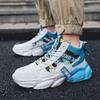 Men's High-top Chunky Sneakers Colorblock Breathable Non-slip Casual Sports Shoes