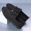 Douyin New Men's Shoes Summer One-pedal Soft-soled Flying-woven Shoes 2025 Breathable Mesh Shoes Versatile Non-slip Driving Shoes