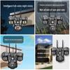 4G Wireless Outdoor Camera with Night Vision and Three-Screen Display for Home Use
