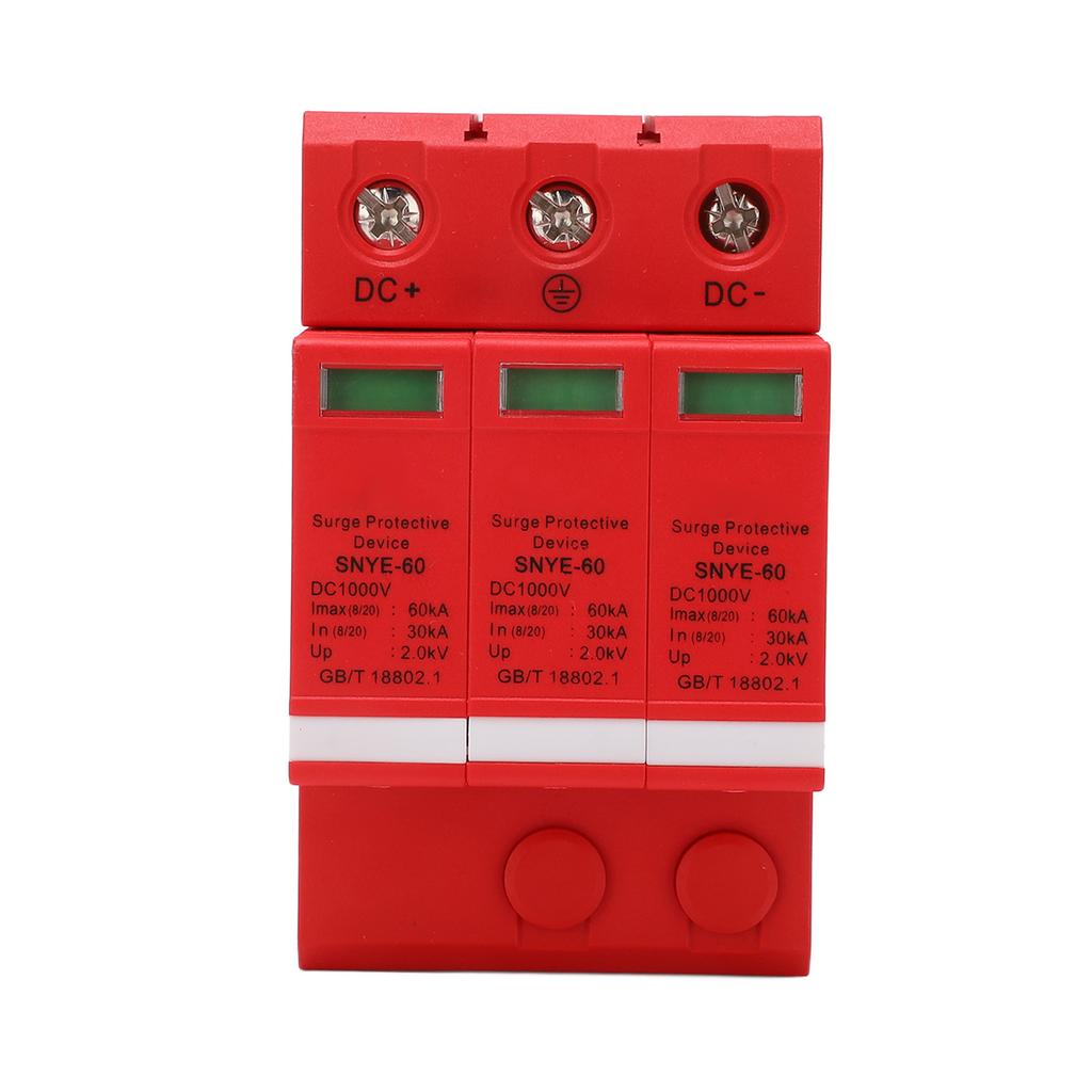 Surge Protective Device Photovoltaic Breaker Protector DC1000V 60KA Distribution Box Supplies Orangered 3P