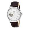 Bambino Open Heart Automatic Stainless Steel & Leather Dress Watch, White