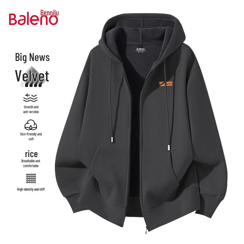 Baleno Men s Waffle Fleece Hooded Jacket M