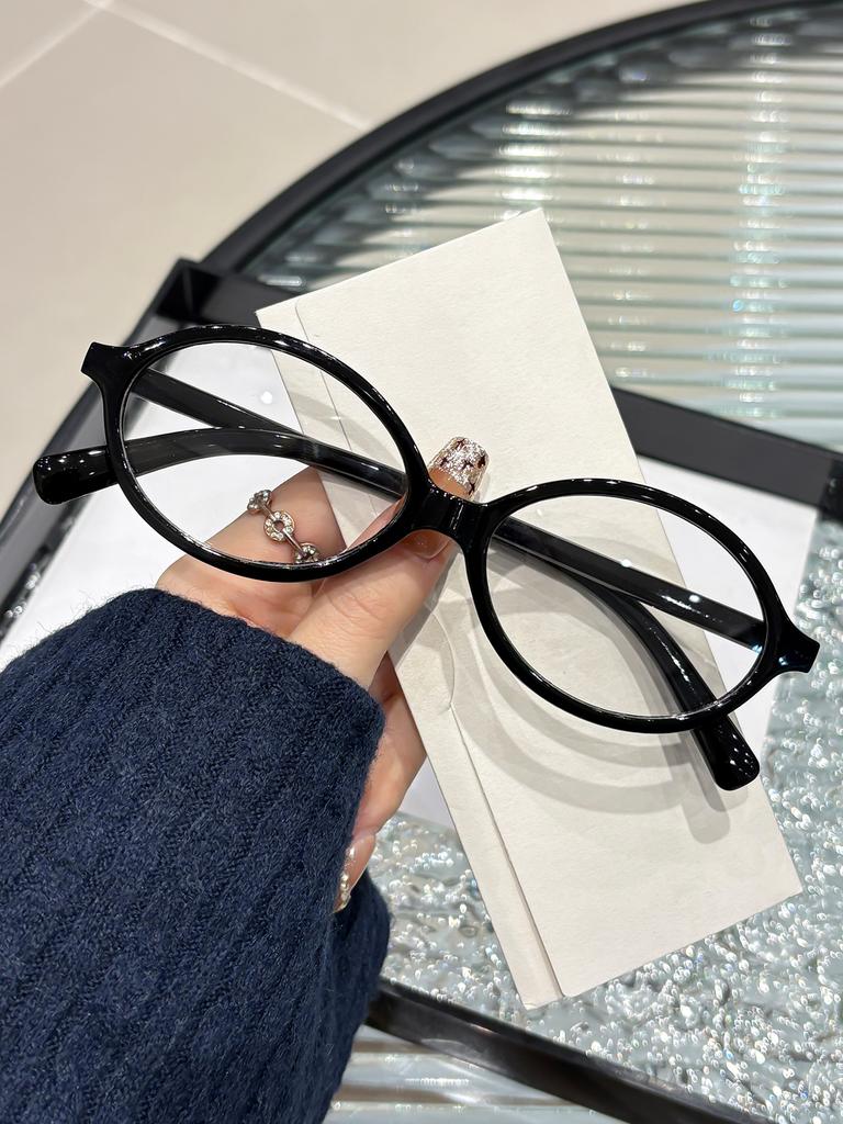Anti-blue light small frame glasses, street shooting, versatile plain flat glasses, small fragrant style, small fashionable glasses frame