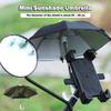 Motorcycle Phone Holder Sunshade Umbrella Compact Mini Phone Holder Umbrella with Ties