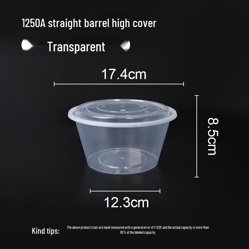 Disposable Round Plastic Food Container Set