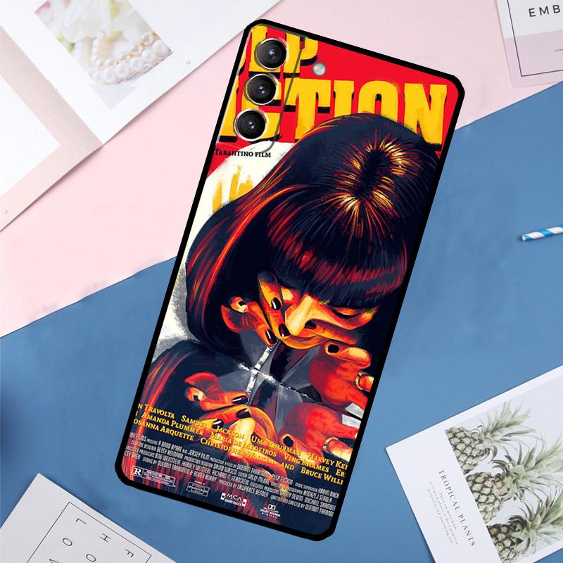 Pulp Fiction Movie Poster Case For Samsung Galaxy S24 Ultra S21 S22 S23 S25 Ultra S9 S10 Plus S20 FE S25 FE Back Cover