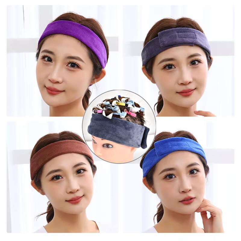 Perm Hair Headband Make Up Wrap Head Cloth Head Band Adjustable Towel Salon Hair Dyeing Absorbent Strip For Face Washing Styling