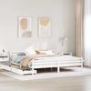Solid Wood Bed without Mattress White 200x200 cm Pine Wood