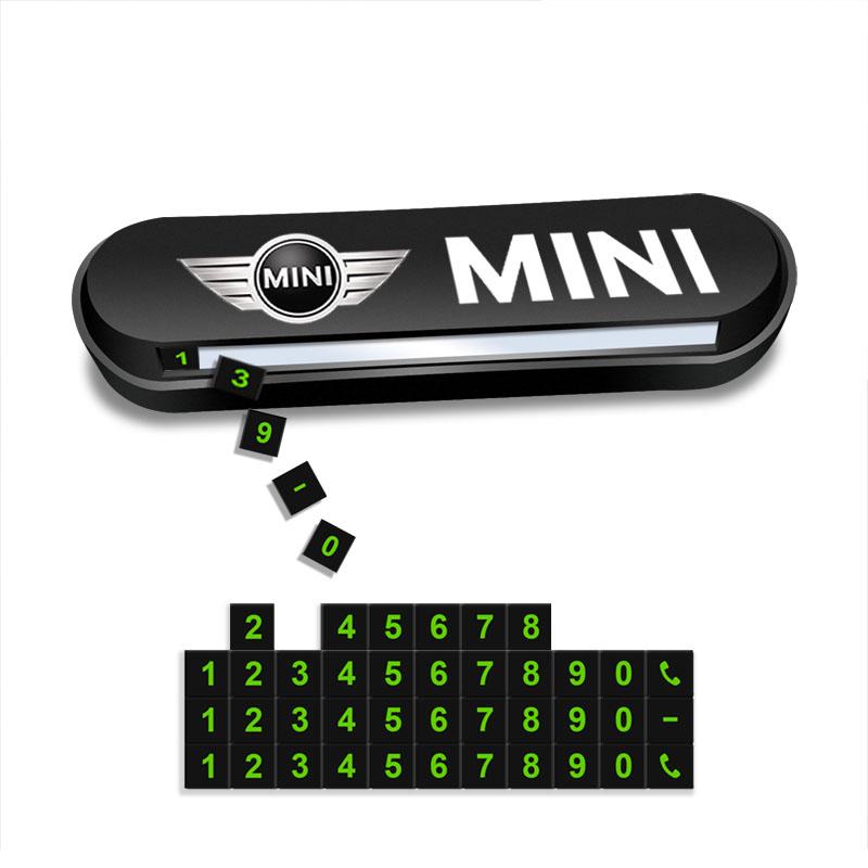 1Pcs Car Temporary Parking Card Plate Badge Car Styling For BMW Mini Cooper F54 F55 F56 R56 R60 SONE Roadster Clubman Coupe