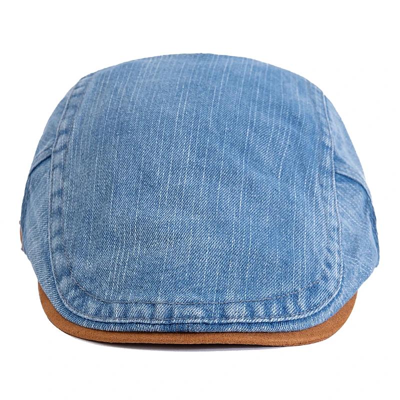 Hot Sale Summer Outdoor Flat Hat Sports Cotton Beret Caps Solid Color Casual Peaked Caps Unisex Cowboy Stylish Sun Hats