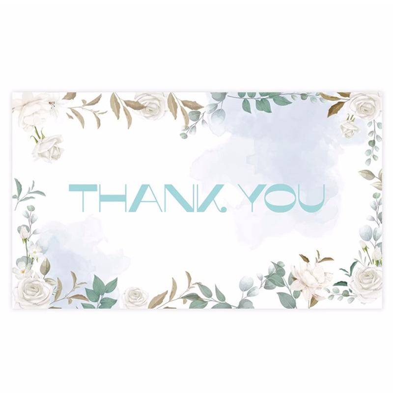 Pink 'Thank You' Cards - 50 Sheets/Pack for Gift Boxes, Decorations, and Postcards